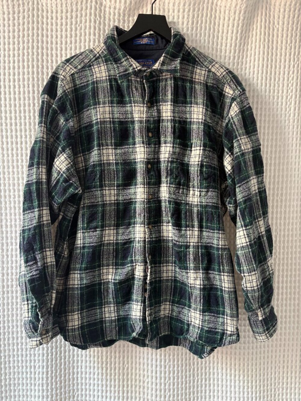Vintage Pendleton Campbell tartan plaid wool men's retro shirt size XXL READ